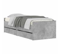 vidaXL Estructura de Cama con cajón Sonoma Gris Madera de Pino Macizo