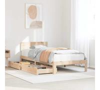 vidaXL Estructura de cama con cajones madera maciza pino 75x190 cm