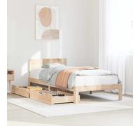 vidaXL Estructura de cama con cajones madera maciza pino 90x190 cm