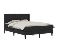 vidaXL Estructura de Cama con colchón Negro 140 x 190 cm, Estructura de Cama Moderna, Mueble Elegante, Refugio para Dormir, diseño Acogedor para un Descanso revitalizante