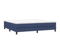 vidaXL Estructura de Cama con Somier, Somier de Matrimonio de Listones, Base de Cama Tapizada, Mueble para Dormitorio Hogar, Tela Gris Taupe Azul 200x200 cm