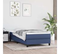 vidaXL Estructura de cama con somier tela azul 90x190 cm