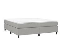 vidaXL Estructura de Cama con somier Tela Gris Claro 180x200 cm