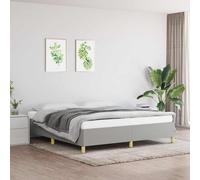 vidaXL Estructura de cama con somier tela gris claro 180x200 cm
