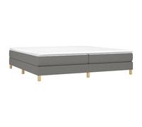 vidaXL Estructura de cama con somier de listones, base tapizada tela gris oscuro 200x200 cm