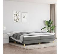 vidaXL Estructura de cama con somier tela gris oscuro 200x200 cm