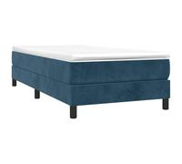 vidaXL Estructura de Cama con somier Terciopelo Azul Oscuro 90x190 cm