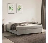 vidaXL Cama solar sin paño gris claro 180x200 cm terchpelo