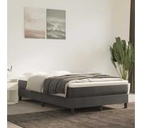 vidaXL Estructura de cama con somier terciopelo gris oscuro 120x200cm