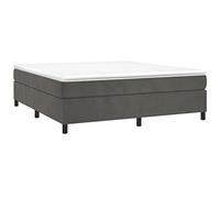 vidaXL Estructura de Cama con somier Terciopelo Gris Oscuro 160x200cm