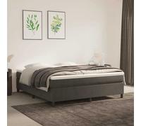vidaXL Estructura de cama con somier terciopelo gris oscuro 160x200cm