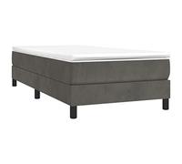 vidaXL Estructura de cama con somier terciopelo gris oscuro 90x190 cm