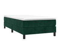 vidaXL Estructura de cama con somier tapizada, somier de listones, terciopelo verde oscuro 90x190 cm