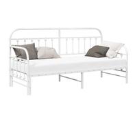vidaXL Estructura de Cama de día 75 x 190 cm, Cama contemporánea Rectangular, Marco metálico Duradero, Ahorro de Espacio para Descansar y sofá en casa