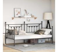 vidaXL Estructura de cama de día Negro 107 x 203 cm Acero