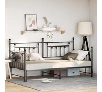 vidaXL Estructura de cama de día Negro 107 x 203 cm Acero