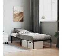 vidaXL Estructura de cama de metal negro 80x200 cm
