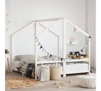 vidaXL Estructura de cama de niños madera de pino blanco 2x(80x160) cm