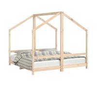 vidaXL Estructura de cama de niños madera maciza de pino 2x(80x160) cm Natural