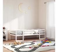 vidaXL Estructura de cama de niños madera maciza pino blanco 75x190 cm
