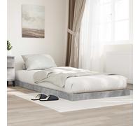 vidaXL Estructura de Cama de Suelo Gris Concreto 100 x 200 cm