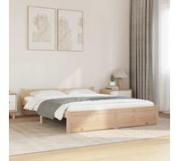 vidaXL Estructura de cama doble sin colchón madera maciza 150x200 cm