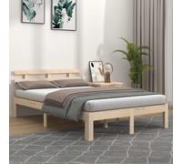 vidaXL Estructura de cama doble sin colchón madera maciza 150x200 cm
