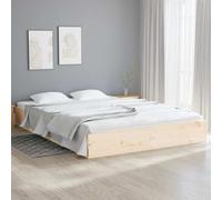 vidaXL Estructura de cama doble sin colchón madera maciza 150x200 cm