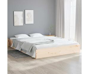 vidaXL Estructura de cama doble sin colchón madera maciza 150x200 cm