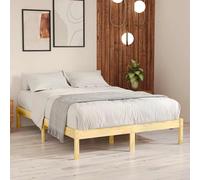 vidaXL Estructura de cama doble sin colchón madera maciza