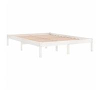 Cama de madera maciza blanca, 150x200 cm (vidaXL)