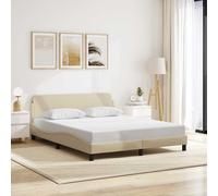 vidaXL Estructura de cama Dover tela color crema 160x200 cm