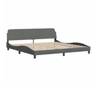 vidaXL Estructura de Cama Dover Tela Gris Oscuro 200x200 cm