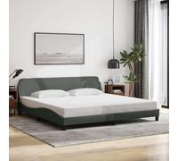 vidaXL Estructura de Cama Dover Tela Gris Oscuro 200x200 cm