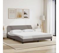 vidaXL Estructura de cama Dover tela gris taupe 180x200 cm