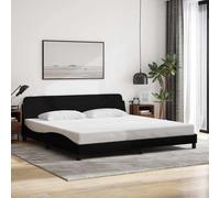 vidaXL Estructura de cama Dover tela negro 200x200 cm