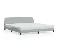 vidaXL Estructura de cama Dover terciopelo gris claro 200x200 cm