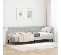 vidaXL Estructura de cama en esquina Gris Claro 80 cm x 200 cm