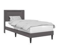 vidaXL Estructura de Cama Gris 100 x 200 cm Cuero sintético, Estructura de Cama Moderna, diseño Elegante para tu Cuarto, luz Ambiental y Comodidad Duradera