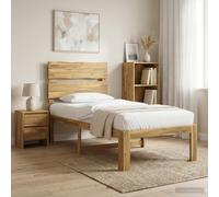 vidaXL Estructura de Cama Individual con Cabecera Rostock Blanco