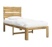vidaXL Estructura de Cama Individual con Cabecera Rostock Blanco