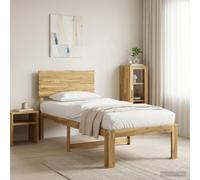 vidaXL Estructura de Cama Individual con Cabecera Rostock Blanco