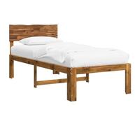 vidaXL Estructura de Cama Individual con Cabecera Rostock Natural