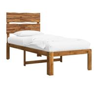 vidaXL Estructura de Cama Individual con Cabecera Rostock Natural