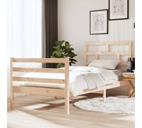vidaXL Estructura de cama individual de madera maciza 90x190 cm