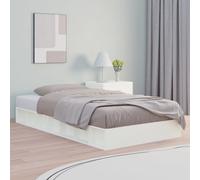 vidaXL Estructura de cama individual de madera maciza blanco 90x190 cm