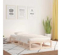 vidaXL Estructura de cama individual pequeña madera maciza 75x190 cm