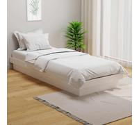 vidaXL Estructura de cama individual pequeña sin colchón madera blanco
