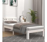 vidaXL Estructura de cama individual sin colchón blanco 75x190 cm