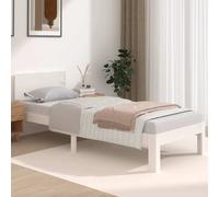 vidaXL Estructura de cama individual sin colchón blanco 75x190 cm
